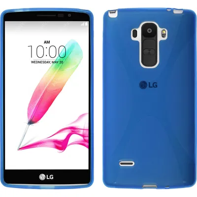 Produktbild von PhoneNatic Case kompatibel mit LG G4 Stylus - blau Silikon Hülle X-Style + 2 Schutzfolien