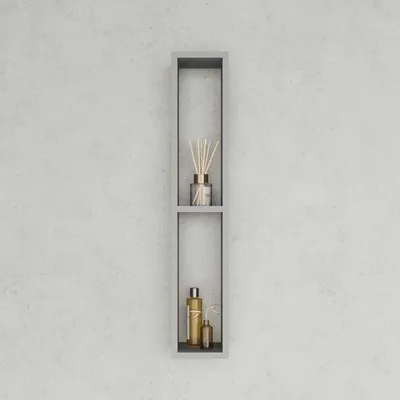 Immagine prodotto di Pensile per bagno h80 cm con due vani a giorno grigio