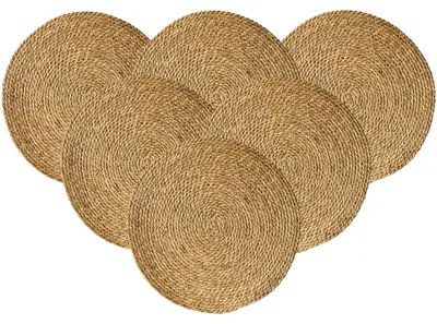 Produktbild von Set aus 6 Gewebten Leinen- Platzdeckchen - 30 cm - Hitzebeständig