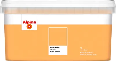 Produktbild von Alpina Wandfarbe Pantone matt warm apricot 1 L