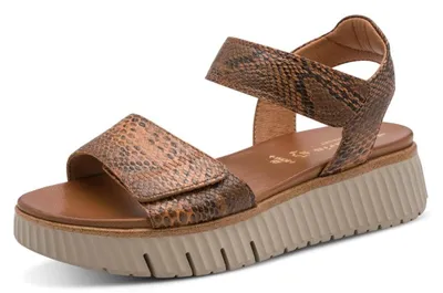 Produktbild von Tamaris COMFORT Damen Wedge/Plat Sand MultiAdjustable COGNAC SNAKE 36