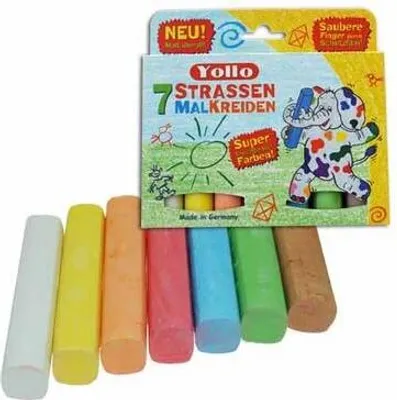 Image de Craies de trottoir, assortiment de couleurs, lot de 7