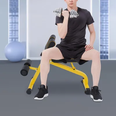 Immagine prodotto di Sedia fitness multifunzionale, pieghevole, con altezza regolabile, capacità di carico di 299 kg
