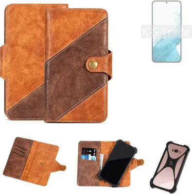 Produktbild von K-S-Trade Handyhülle Schutzhülle Bookstyle Case Wallet-Case kompatibel mit Samsung Galaxy S22+ Exynos Cover Klapphülle Kantenschutz Smartphone