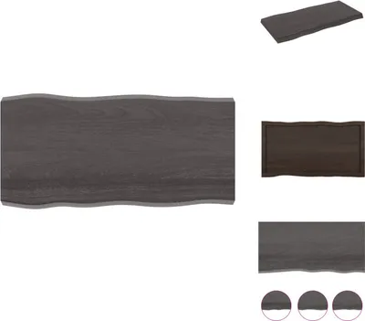 Produktbild von vidaXL Tischplatte 100x50x(2-6) cm Massivholz Behandelt Baumkante -  Tischplatten