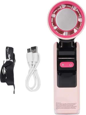 Produktbild von Eiskühlung Handheld -Lüfter wieder aufladbares LED Digitale Display 100 -Geschwindigkeitsklapp -Handturbine mit Licht für den Reisen im Freien Roseate