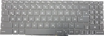 Image de FRANÇAIS - Clavier noir, éclairage RGB compatible avec MSI GF66 Katana 12UD-420DC