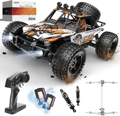 Produktbild von RC-Monster-Truck – Modell im Maßstab 1:10 – Geländewagen – Geschwindigkeit: 48 km/h – Allradantrieb – 2 Batterien