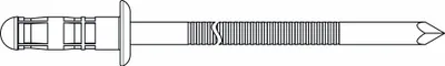 Immagine prodotto di Rivetto cieco GESIPA (gambo del rivetto d x l 4,8 x 11 mm / alluminio / acciaio / contenuto: 250 pezzi) - 1450473