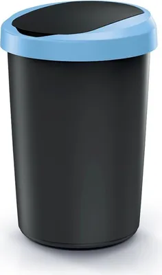 Obrázok produktu pre Odpadkový kôš COMPACTO 40 l čierna/svetlomodrá