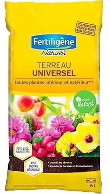 Image de Terreau Universel 6 Litres Pour Plantes Intérieur Et Extérieur - Fertiligène