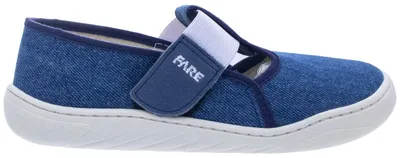Produktbild von FARE MID-WIDE Kinderhausschuhe mit Klettverschluss, blau – Größe 29