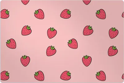 Produktbild von Küchenmatte 140x210 cm Vinylmatte Bodenmatte Dekoration - Erdbeere