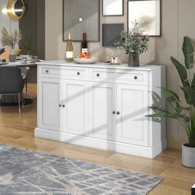 Produktbild von Sideboard,Kommode mit 4 Türen und 2 Schubladen, moderner Buffetschrank für Esszimmer und Wohnzimmer