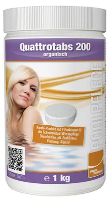 Produktbild von Steinbach Poolchemie Quattrotabs organisch, Aquacorrect, 200 g / 1 kg