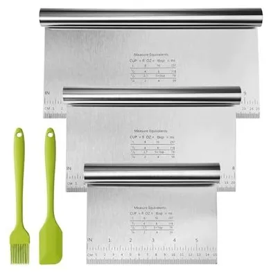 Zdjęcie produktu dla Skrobaczka do ciasta stal nierdzewna zestaw 3 szt 15 20 25 cm