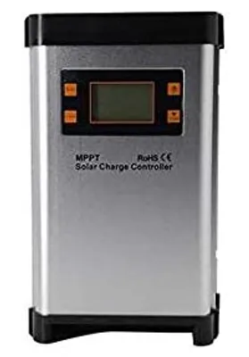 Immagine prodotto di Regolatore di carica per pannelli solari da 60A, tecnologia MPPT, compatibile con sistemi a 12V e 24V, potenza massima di 1560W, per la ricarica delle batterie e la gestione dell'energia