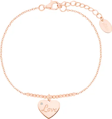 Produktbild von s.Oliver 2031419 Damen Armband Herz Sterling-Silber 925 Rose 19 cm