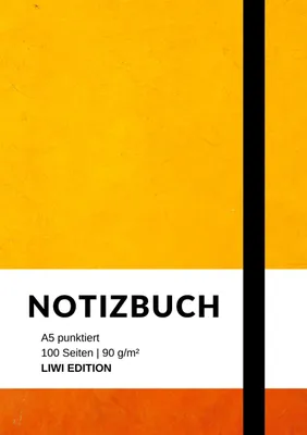 Produktbild von Notizbuch A5 punktiert - 100 Seiten 90g/m² - Soft Cover -Papier