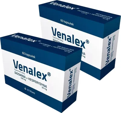 Produktbild von Venalex - Diosmin 450 mg + Hesperidin 50 mg 120 Kapseln für 60 Tage
