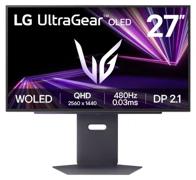 Produktbild von LG 27GX790A-B, 68,6 cm (27"), 2560 x 1440 Pixel, 2K, OLED, 0,03 ms, Schwarz