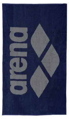 Arena Badetuch 150cm x 90cm Sporthandtuch Pool Soft Towel in dunkelblau / grau