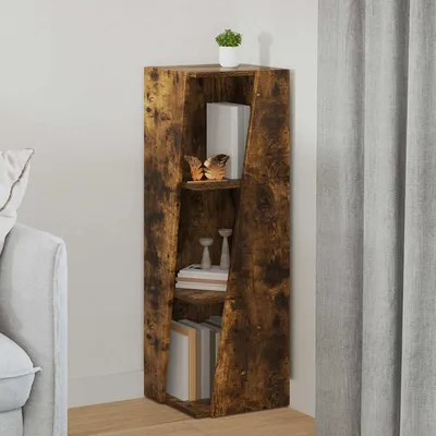 Immagine prodotto di Maison Exclusive - Scaffale a parete, dimensioni 33 x 32 x 100,5 cm, realizzato in legno impiallacciato effetto noce