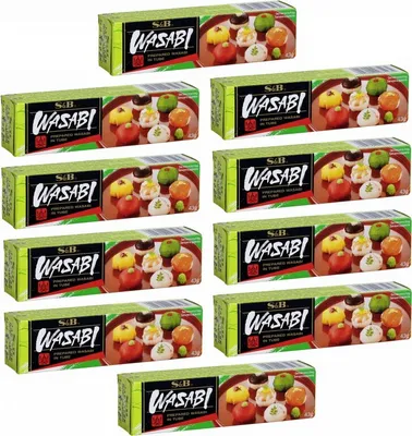 Produktbild von 10er Pack S&B Wasabi Paste Kren (10x 43g) | Meerrettich Paste mit japanischem Wasabi