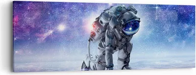 Produktbild von Bild auf Leinwand - Leinwandbild - Kosmonaut Weltraum - 90x30cm - Wand Bild - Wanddeko - Wandbilder - Leinwanddruck - Bilder - Kunstdruck - Wanddekoration - Leinwand bilder - Wandkunst - AB90x30-3985