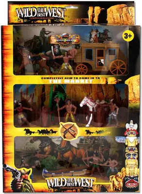 Produktbild von Cowboy und Indianer Spielfiguren Set - 39x30 cm