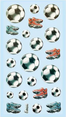 Produktbild von Roth HobbyFun Soft-Sticker Fußball 31 Teile 10 x 20cm