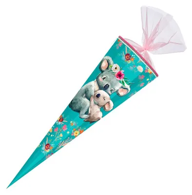 Produktbild von Nestler Schultüte Koalafamilie 12eckig 85cm