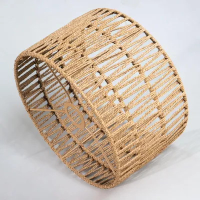 Rattan-Lampenschirm Boho, 30x18 cm, naturbraun