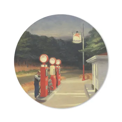 Produktbild von MuchoWow® Mauspad Mousepad Benzin - Edward Hopper 20x20 cm - Mousepads - Maus Mat - Pad - Mausunterlage - Schreibtischmatte