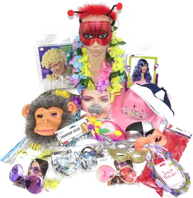 Produktbild von Fotobox Requisiten für Geburtstag, Hochzeit, Karneval, Jugendweihe, Junggesellinnenabschied, Motto-Partys usw. (27-tlg.)