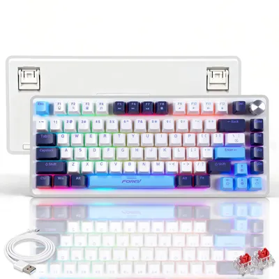 Produktbild von Mechanische Keyboard Gaming Tastatur,82 Tasten,kompakt Kabelgebundene Tastatur Hot-Swap USB-C-Kabel, für Windows & Mac