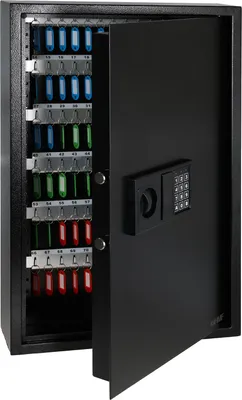 Schlüsseltresor mit 132 Haken von HMF in Schwarz