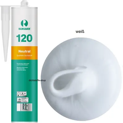 Zdjęcie produktu dla Ramsauer 120 Neutral 1K uszczelniacz silikonowy 310ml wkład biały