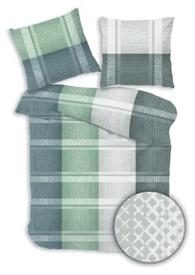 Produktbild von Dobnig Bettwäsche Flanell - Karo 200 x 200 cm grün Karo, grün