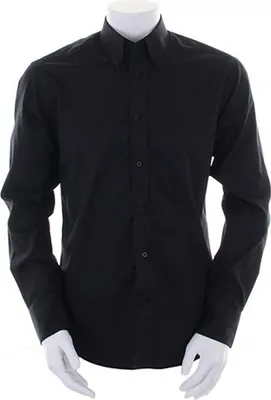Produktbild von Kustom Kit Tailored Fit Premium Oxford Herren Langarm Hemd, Größe:16.5 (42cm), Farbe:Weiß