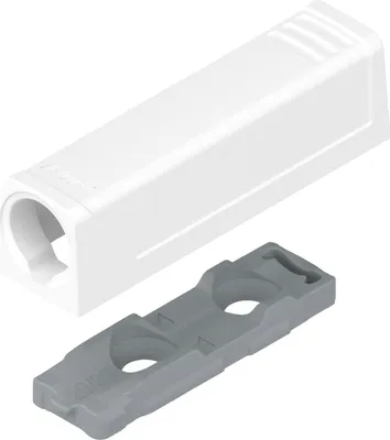 Produktbild von BLUM TIP-ON gerade Adapterplatte 956.1201, Kurzversion, seidenweiß