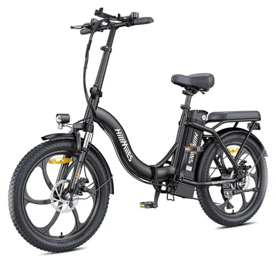 Produktbild von HillMiles MilePort Klapprad E-Bike 20 Zoll Fatbike 250W 36V 13Ah 120km 7-Gang Schwarz