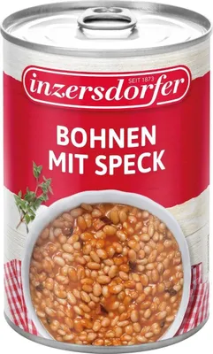 Produktbild von Bohnen mit Speck, 400g, Inzersdorfer