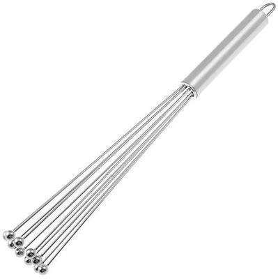 Obrázek produktu pro Nerezová metla, 10 drátů, matná, 30 cm, na vaření a míchání