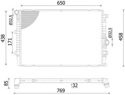 Produktbild von MAHLE CR 2428 000S Kühler Wasserkühler Motorkühler für VW TIGUAN (5N)