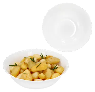 Obrázek produktu pro 2x servírovací mísa Arkona Ø22,5cm opálové sklo bílá salátová mísa miska na příbory