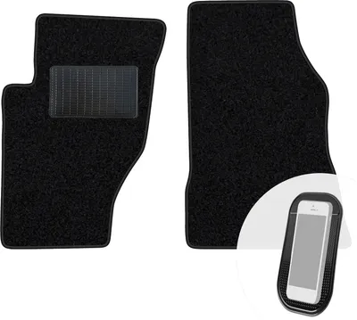 Produktbild von moto-MOLTICO Vorne Fußmatten Auto Velours Autoteppiche Schwarz Automatten Set 2-teilig passend für Kia Sorento I 2002-2009