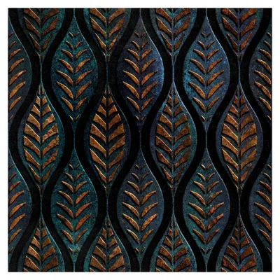 Produktbild von Samtstoff Meterware Dekostoff Bedruckt Möbelstoff Polsterstoff Velvet Wasserabweisend Royal Ornamente Blätter 140 x 100 cm als Meterware erhältlich – 1 Stück = 1 m x 1,40 m