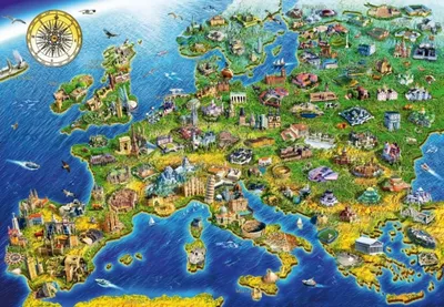 Image de Bluebird Puzzle Puzzle European Landmarks - 1000 Teile Puzzle