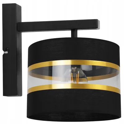 Produktbild von Elegante Wandleuchte Kinkiet Gold Lampenschirm 20 cm LED Modern